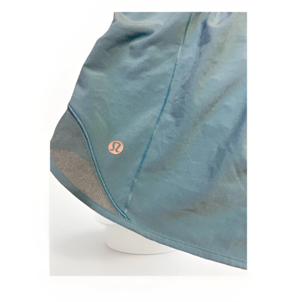 Lululemon Polyester Hotty Hot High-rise Lined Shorts Size Ten Kayak Blue Women - Picture 5 of 5